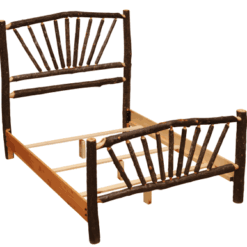 Fireside lodge sunburst hickory log bed 81