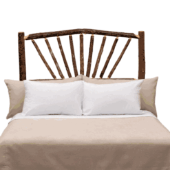 Fireside Lodge Sunburst Hickory Log Headboard