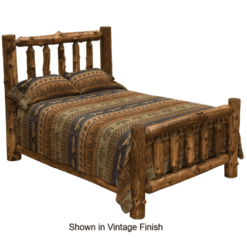 Fireside lodge traditional cedar log bed 62
