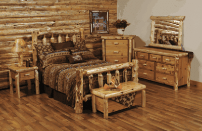 Fireside lodge traditional cedar log headboard 15