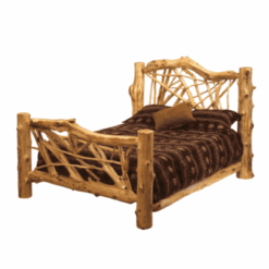 Fireside lodge twig log bed 42