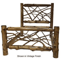 Fireside lodge twig log bed 65
