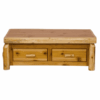 Fireside Lodge White Cedar Log Coffee Table With Elevating Top