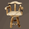 Aspen Grizzly Log Bar Stool With Arms