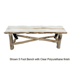 Aspen Grizzly Log Bench