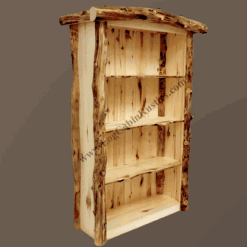 Grizzly aspen log bookshelf bookcase 124