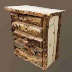 Aspen Grizzly Log Chest Of Drawers