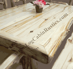 Grizzly aspen log dining table 179
