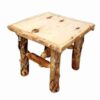 Aspen Grizzly Log End Table / Nightstand