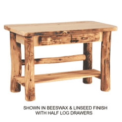 Grizzly aspen log nightstand 1 drawer 118