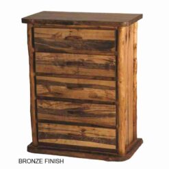 Grizzly aspen log nightstand 1 drawer 120