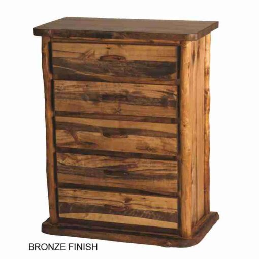Aspen grizzly log nightstand - 1 drawer - image 6