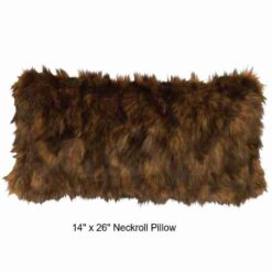 Grizzly faux fur throw blanket by wooded river 10