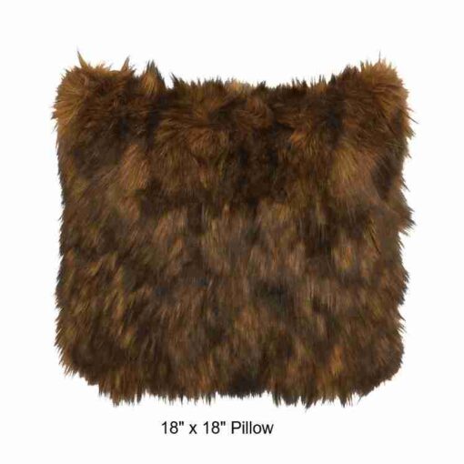 Grizzly faux fur throw blanket by wooded river - image 2