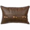 Gunnison Leather Pillow 12 x 18 by Wooded River