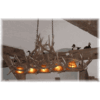 Mt. Cameron Pool Table Elk Chandelier, Large - 5 Lights