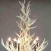 Nordic White Mule Deer Antler Chandelier, Large - 8 Lights