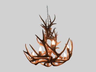 Hidalgo mule deer antler chandelier 16 antler 8 light 66