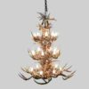 La Plata Peak Large Whitetail Deer Antler Chandelier - 3 Tiers, 24 Lights
