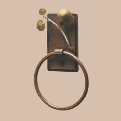 Aspen Leaf 3D Iron Towel Ring