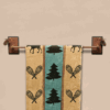 Pinecone 3D Iron Towel Bar