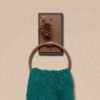 Pinecone 3D Iron Towel Ring