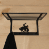Iron Coat Rack with Shelf