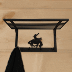 Iron Coat Rack with Shelf