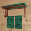 Iron Towel Bar with Shelf