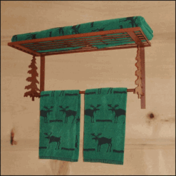 Iron Towel Bar with Shelf