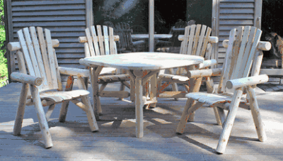 Lakeland mills cedar log roundabout table 18