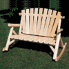Lakeland Mills Cedar Rocking Love Seat
