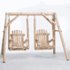 Lakeland Mills Cedar Double Chair Yard Swing