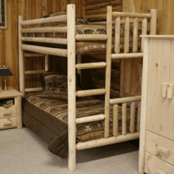 Lakeland Mills Frontier Cedar Log Bunk Bed - Twin Over Twin