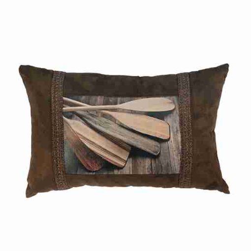 Lakeshore ii pillow (12"x18") by wooded river