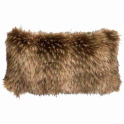 Lakeshore II Coyoto Fur Pillow (14"x26") By Wooded River