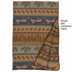 Lakeshore II Throw Blanket by Wooded River