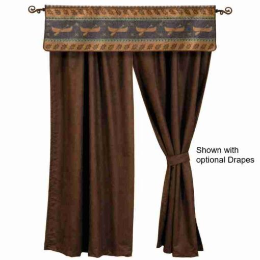 Lakeshore ii valance by wooded river