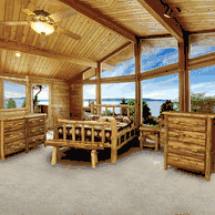 Log bedroom sets