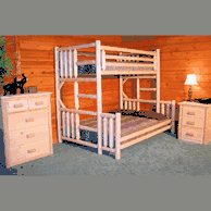 Log bunk bed sets