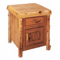 Log nightstands