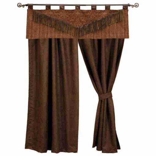 Milady ii rod pocket drape set by wooded river