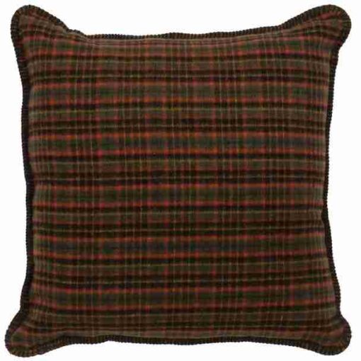 Moose i plaid pillow (20"x20") by wooded river