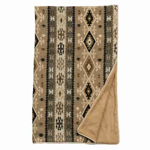 Mountain storm throw blanket by wooded river