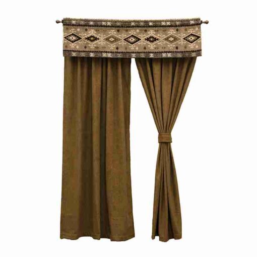Mountain storm valance by wooded river