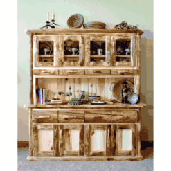 Mountain Woods Log Furniture- Aspen Log Buffet With Optional Hutch