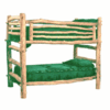 Mountain Woods Log Furniture- Aspen Log Bunk Bed - Twin/Twin & Full/Full
