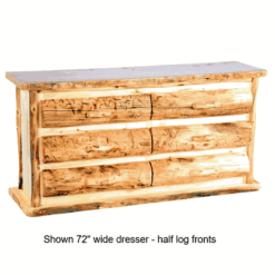 Mountain woods log furniture aspen log dresser 6 drawer 22