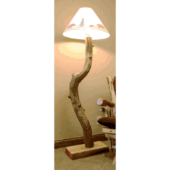 Mountain woods log furniture aspen log floor lamp 2