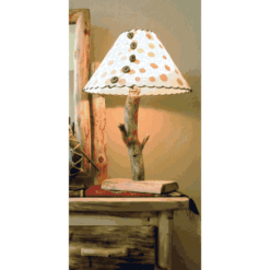 Mountain woods log furniture aspen log table lamp 5